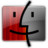 Finder red gray Icon